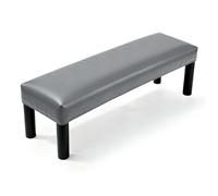 sourcing map Funda impermeable para banco de comedor, funda protectora rectangular de piel sintética elástica de 39.4 a 47.2 pulgadas para bancos de piano, cocina, sillas de comedor, color gris oscuro