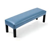 sourcing map Funda impermeable para banco de comedor, funda protectora rectangular de piel sintética elástica de 39.4 a 47.2 pulgadas para bancos de piano, cocina, sillas de comedor, color azul niebla