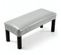 sourcing map Funda impermeable para banco de comedor, funda protectora rectangular de piel sintética elástica de 27.6 a 31.5 pulgadas para bancos de piano, cocina, sillas de comedor, color gris claro