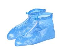 sourcing map Funda impermeable para zapatos, antideslizante, de PVC, para lluvia, protectores de zapatos de lluvia con cremallera para mujer, para exteriores, Blue, XX-Large
