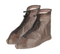 sourcing map Funda impermeable para zapatos, antideslizante, de PVC, para lluvia, protectores de zapatos de lluvia con cremallera para mujer, para exteriores, Brown, Small