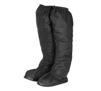 sourcing map Funda impermeable para zapatos, antideslizante, de PVC, reutilizable, para lluvia, con cremallera y hebilla de correa, extra larga para hombres y mujeres, lluviosos al aire libre, Black