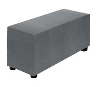 sourcing map Funda otomana elástica rectangular de gran tamaño cuadrada con elástico para taburete de pie, sala de estar, dormitorio, longitud de ajuste de 83-101 cm, tamaño mediano, gris oscuro