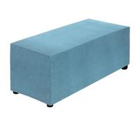sourcing map Funda otomana elástica rectangular de gran tamaño cuadrada con elástico para taburete de pie, sala de estar, dormitorio, longitud de ajuste de 130 a 160 cm, XL, color azul