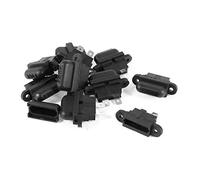 Sourcing Map - Funda para asiento de coche, barco, camión, 10 unidades | Plástico y metal, negro