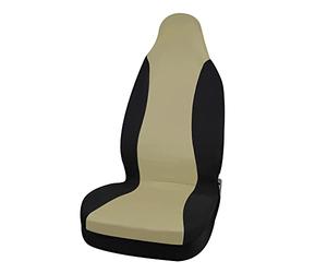 sourcing map Funda Para Asiento Delantero De Coche Transpirable 1Pc Tela | Poliéster Con Espuma De 3 Mm Y Malla, Estilo Clásico 3D, Protege Contra Desgaste, Adaptable A Asientos Con Reposacabezas