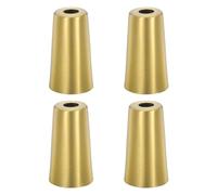 sourcing map Funda para patas de muebles, paquete de 4 tapas redondas de metal para patas de silla, ideal para sofá, mesa, silla (2.1 pulgadas, tono dorado)