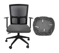 sourcing map Funda para silla de oficina, 46-54 cm, jacquard, elástica, suave, giratoria, lavable, funda de asiento de computadora para oficina y hogar, color gris