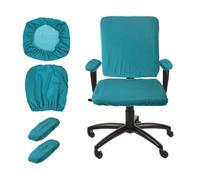 sourcing map Funda para silla de oficina con reposabrazos para silla giratoria de computadora, color verde oscuro