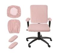 sourcing map Funda para silla de oficina con reposabrazos para silla giratoria de computadora, sillas de escritorio, color rosa