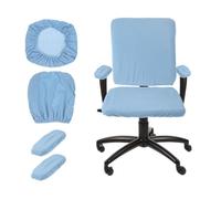 sourcing map Funda para silla de oficina con reposabrazos para silla giratoria de computadora, sillas de escritorio, color azul cielo