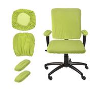 sourcing map Funda para silla de oficina con reposabrazos para silla giratoria de computadora, sillas de escritorio, color verde fruta
