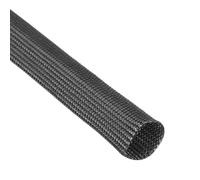 sourcing map Funda trenzada de aislamiento, 3.3 pies a 14 mm, manga de fibra de vidrio de alta temperatura, color negro
