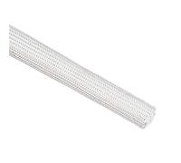 sourcing map Funda trenzada de aislamiento, manga de fibra de vidrio de alta temperatura de 9.8 pies a 14 mm, color blanco