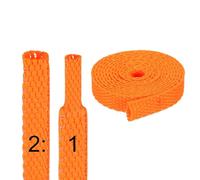 sourcing map Funda trenzada termorretráctil de 3/16 pulgadas de diámetro interior de 3 pies de diámetro interior de 3 pies para automóvil, mangas de cable trenzado, protección de tubo retráctil para