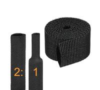 sourcing map Funda trenzada termorretráctil de relación 2:1 de 1/2 pulgada de diámetro interior de 3 pies para automóvil, mangas trenzadas de tela tejida retráctil para arnés de cable, funda de