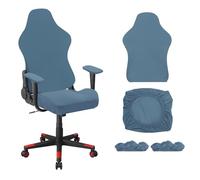 sourcing map Fundas para sillas de juegos, funda elástica para silla de computadora de oficina con fundas para reposabrazos, protector de asiento elástico para silla reclinable de oficina, color gris