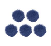 sourcing map Furry - Parabrisas para micrófono, 10 mm x 55 mm, cubierta para micrófono interior y exterior, color azul, paquete de 5