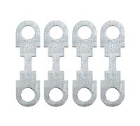 sourcing map Fusible Plano Tira 4 Pcs Plata Para Auto 50A DC 32V Universal