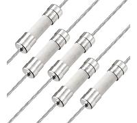 sourcing map Fusibles de Cerámica de Acción Lenta de Conductor Retardo de Tiempo 5mm x 20mm 250V T15A 5uds