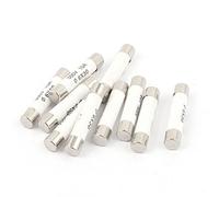 sourcing map Fusibles de cerámica de Cartucho de 6x30 mm de Baja Capacidad de ruptura de 10 Piezas 500 V 10 A