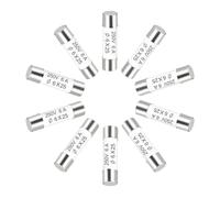 sourcing map Fusibles de Cerámico Cartucho 6A 250V 6x25mm Fusibles Cerámicos de Acción Rápida Reemplazo para Amplificador Energía Ahorro Lámpara Balastro 10uds