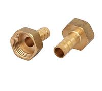 sourcing map G1/2 Hembra Rosca 10mm Diámetro Púas Extremo Latón Manguera Púas Montaje Uniones 2 Piezas