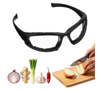 sourcing map Gafas de seguridad antidesgarros, antiempañamiento, para cocinar, picar, condimentar, asar (marcos grandes negros y lentes transparentes)