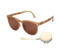 sourcing map Gafas de sol para mujeres y hombres, lentes de sol retro de policarbonato con protección solar, Tan