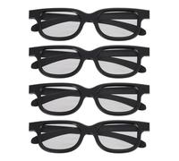 sourcing map Gafas de visualización 3D polarizadas, gafas circulares pasivas 3D para proyectores de fotos y películas de anaglifo, Black, 42x158mm/1.65x6.22inch