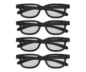 sourcing map Gafas de visualización 3D polarizadas, gafas circulares pasivas 3D para proyectores de fotos y películas de anaglifo, Black, 42x158mm/1.65x6.22inch