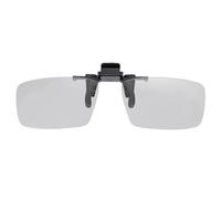 sourcing map Gafas polarizadas 3D con clip, marco circular pasivo para ver películas de anaglifo, teatro, juegos, TV, proyectores de fotos, Black, 36x130mm/1.42x5.12inch(W*L)
