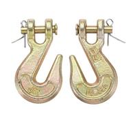 sourcing map Gancho de agarre de horquilla de 1/4 pulgadas, ganchos de cadena de seguridad de transporte de acero al carbono G70, 2 ganchos de agarre de horquilla para aparejos, receptores, enganches