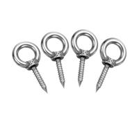 sourcing map Ganchos de ojo M4 x 20 mm, de acero inoxidable 304, para colgar columpios, soporte para hamaca de yoga, paquete de 4