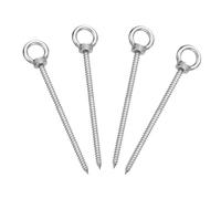sourcing map Ganchos de ojo M6 x 120 mm de 5.9 x 1.1 x 1.1 pulgadas, de acero inoxidable 304, ganchos de hamaca para colgar columpios, soporte de hamaca de yoga, paquete de 4