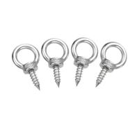 sourcing map Ganchos de ojo M6 x 20 mm, 2 x 1 x 1.1 pulgadas, pernos de ojo de acero inoxidable 304, ganchos para hamaca de rosca, para colgar columpios, soporte de hamaca de yoga, paquete de 4