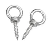 sourcing map Ganchos de ojo M6 x 30 mm, 2.3 x 1.1 x 1.1 pulgadas, pernos de ojo de acero inoxidable 304, ganchos de hamaca para colgar columpios, soporte de hamaca de yoga, paquete de 2