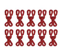 sourcing map Ganchos y Ojales para Coser 12uds - Ganchos de Costura Cubiertos de Poliéster y Cierre de Ojos para Ropa, Sujetador, Falda, Costura Artesanal DIY (Vino Rojo, 27mm Longitud)