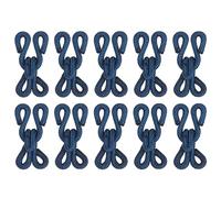 sourcing map Ganchos y Ojales para Coser 12uds - Ganchos de Costura Cubiertos de Poliéster y Cierre de Ojos para Ropa, Sujetador, Falda, Costura Artesanal DIY (Marino Azul, 37mm Longitud)