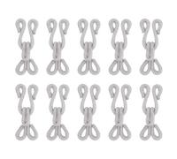 sourcing map Ganchos y Ojales para Coser 12uds - Ganchos de Costura Cubiertos de Poliéster y Cierre de Ojos para Ropa, Sujetador, Falda, Costura Artesanal DIY (Gris Claro, 27mm Longitud)