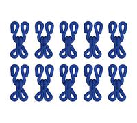 sourcing map Ganchos y Ojales para Coser 12uds - Ganchos de Costura Cubiertos de Poliéster y Cierre de Ojos para Ropa, Sujetador, Falda, Costura Artesanal DIY (Zafiro, 27mm Longitud)