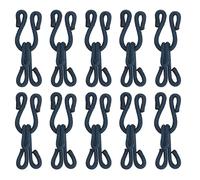 sourcing map Ganchos y Ojales para Coser 24uds - Ganchos de Costura Cubiertos de Poliéster y Cierre de Ojos para Ropa, Sujetador, Falda, Costura Artesanal DIY (Marino Azul, 37mm Longitud)