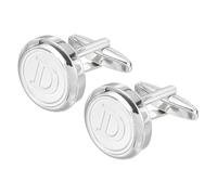 sourcing map Gemelos clásicos con inicial para hombre, gemelos de cobre para hombre, alfabeto de la A a la Z, 26, letra D, esmoquin, camisa, gemelos con caja de regalo para negocios casuales a