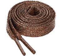 sourcing map Glitter Shiny Metallic Sparkling Shimmery Flat Sneakers Shoelace Shoe Cordones Cuerdas Café 200cm/78.74"