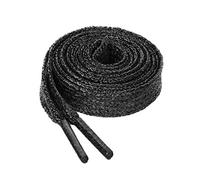 sourcing map Glitter Shiny Metallic Sparkling Shimmery Flat Sneakers Shoelace Shoe Cordones Cuerdas Negro 170cm/66.93"