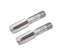 sourcing map Golpe de Mano Métrico de Paso de Rosca 4 Flautas Rectas, Herramientas de Aleación de Acero H2 1 Par M18x1