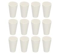 sourcing map Goma Cónico Tapón 8mm a 13mm Sólido Prueba Tubos Tapones Tapón Blanco para Laboratorio Hogar 12uds