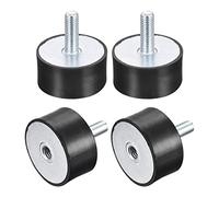 sourcing map Goma Monturas 4uds M8 Macho/Hembra Vibración Aislador Impacto Absorbedor, para Garaje Motor Aire Compresor Coche Barco Bobinas, D40xH20mm
