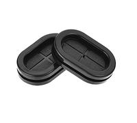 sourcing map Goma Ojal Ovalado Doble Cara Montaje Tamaño 35 x 20mm para Cable Protección 4Uds