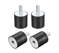 sourcing map Goma Soportes 4uds M10 Macho/Hembra Vibraciones Aislador Impacto Absorbedor D40mmxH40mm, para Garaje Motor Aire Compresor Coche Barco Bobinas